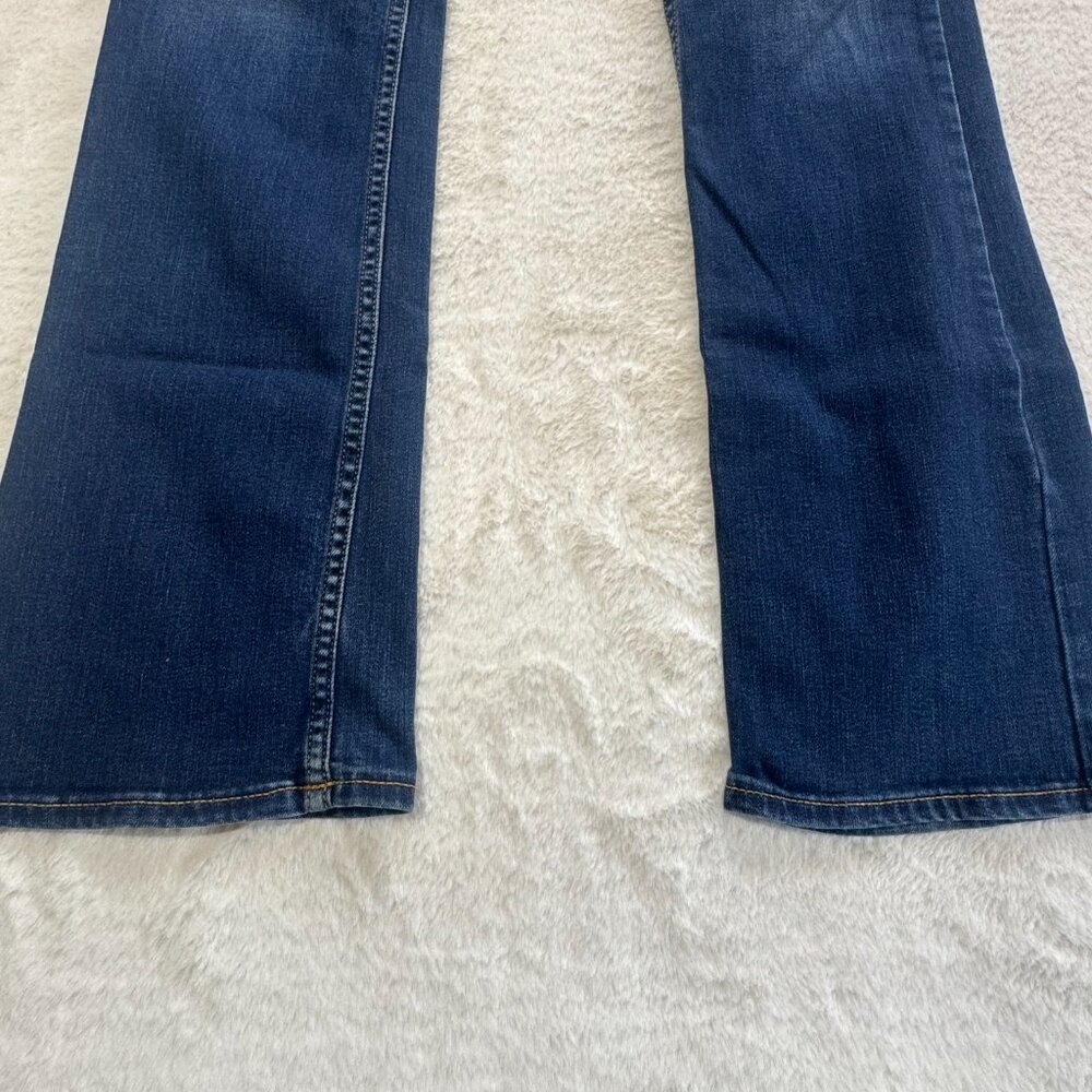 Arizona Bootcut Jeans Womens 3 Dark Wash 28x28.5 Mid Rise - Picture 10 of 10